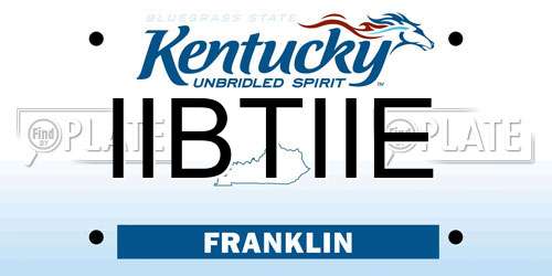 IIBTIIE Kentucky License Plate