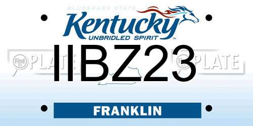 IIBZ23 Kentucky License Plate