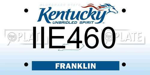IIE460 Kentucky License Plate