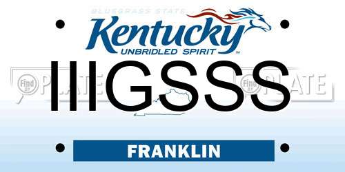 IIIGSSS Kentucky License Plate