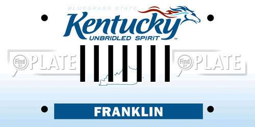 IIIIIII Kentucky License Plate