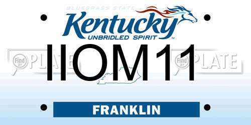 IIOM11 Kentucky License Plate