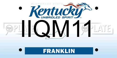 IIQM11 Kentucky License Plate