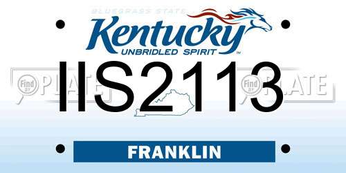 IIS2113 Kentucky License Plate