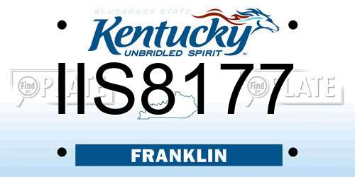 IIS8177 Kentucky License Plate