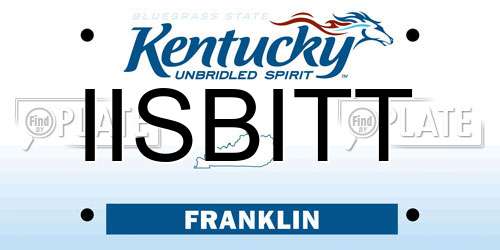 IISBITT Kentucky License Plate