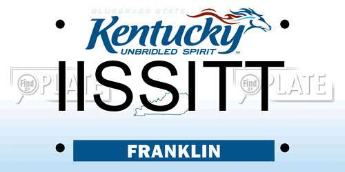IISSITT Kentucky License Plate
