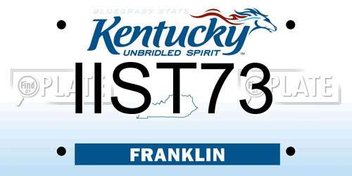 IIST73 Kentucky License Plate