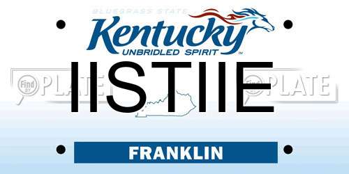 IISTIIE Kentucky License Plate