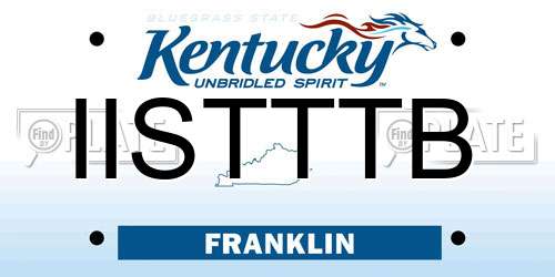 IISTTTB Kentucky License Plate