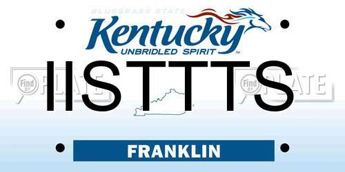 IISTTTS Kentucky License Plate