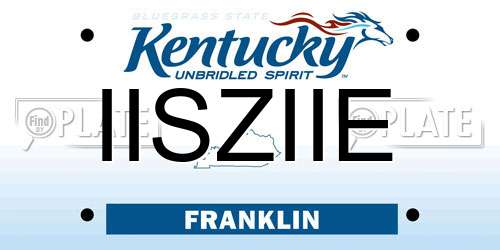 IISZIIE Kentucky License Plate