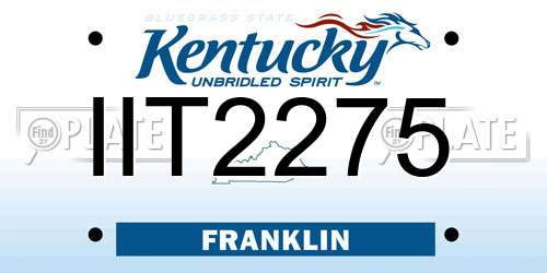 IIT2275 Kentucky License Plate