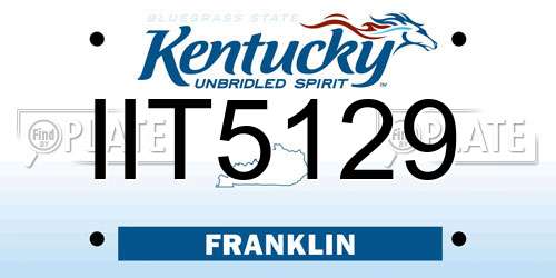 IIT5129 Kentucky License Plate