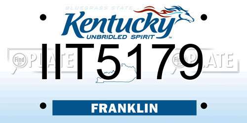IIT5179 Kentucky License Plate