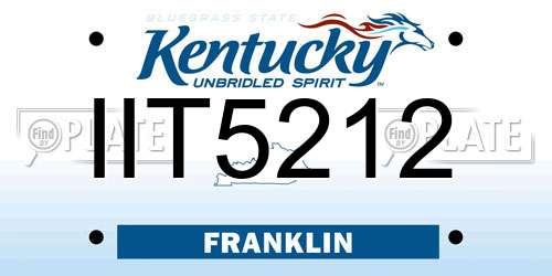IIT5212 Kentucky License Plate