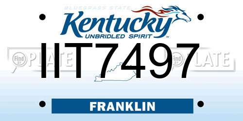 IIT7497 Kentucky License Plate