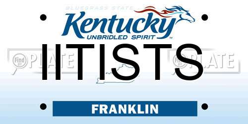 IITISTS Kentucky License Plate