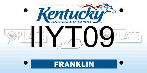 IIYT09 Kentucky License Plate