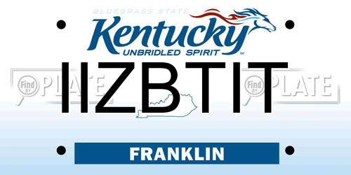 IIZBTIT Kentucky License Plate
