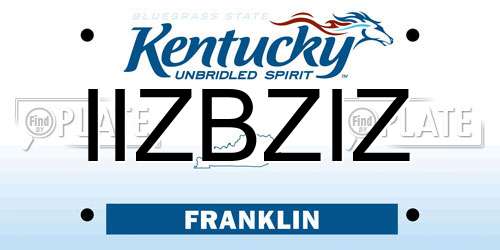 IIZBZIZ Kentucky License Plate