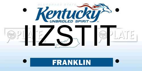 IIZSTIT Kentucky License Plate