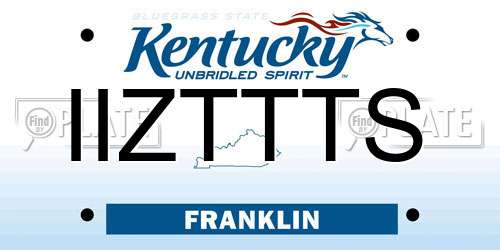 IIZTTTS Kentucky License Plate
