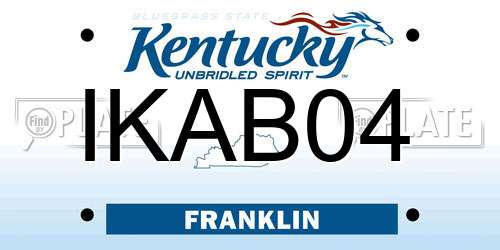 IKAB04 Kentucky License Plate