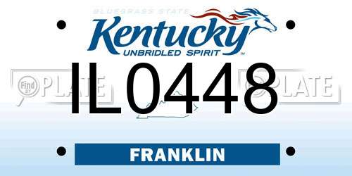 IL0448 Kentucky License Plate