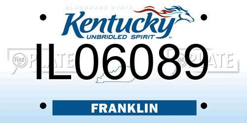 IL06089 Kentucky License Plate