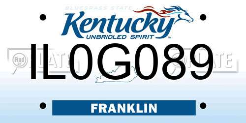 IL0G089 Kentucky License Plate