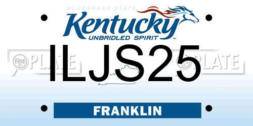 ILJS25 Kentucky License Plate