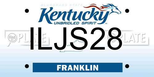 ILJS28 Kentucky License Plate