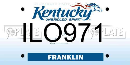 ILO971 Kentucky License Plate