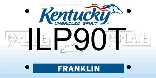 ILP90T Kentucky License Plate