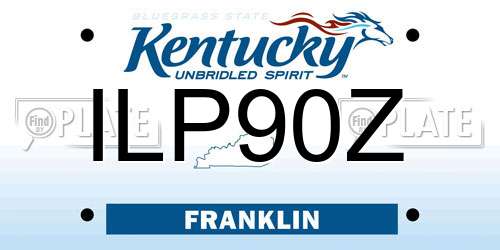 ILP90Z Kentucky License Plate