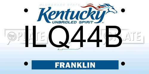 ILQ44B Kentucky License Plate