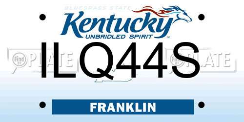 ILQ44S Kentucky License Plate