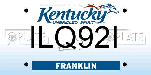 ILQ92I Kentucky License Plate