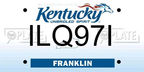 ILQ97I Kentucky License Plate