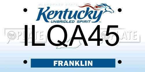 ILQA45 Kentucky License Plate