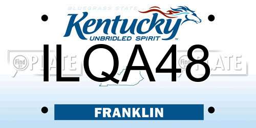 ILQA48 Kentucky License Plate