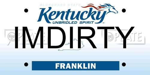 IMDIRTY Kentucky License Plate