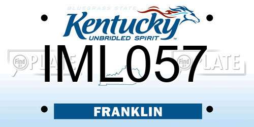 IML057 Kentucky License Plate
