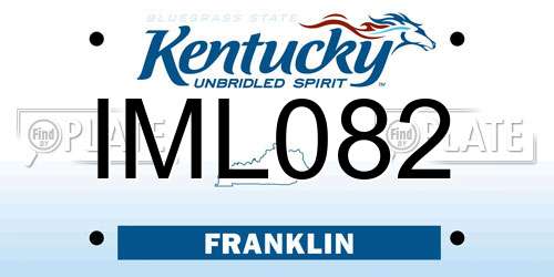 IML082 Kentucky License Plate