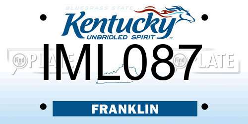 IML087 Kentucky License Plate