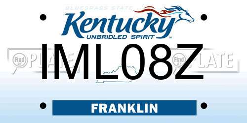 IML08Z Kentucky License Plate