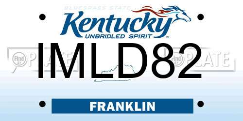IMLD82 Kentucky License Plate