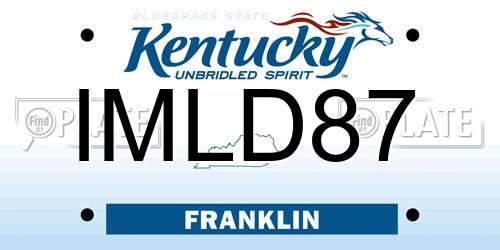 IMLD87 Kentucky License Plate