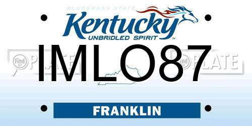 IMLO87 Kentucky License Plate